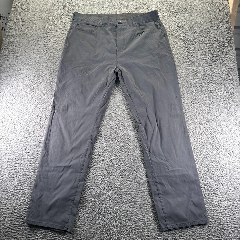 Denali Pant Mens 38x32 Gray Nylon Windbreaker Straight Utility Workwear Stretch